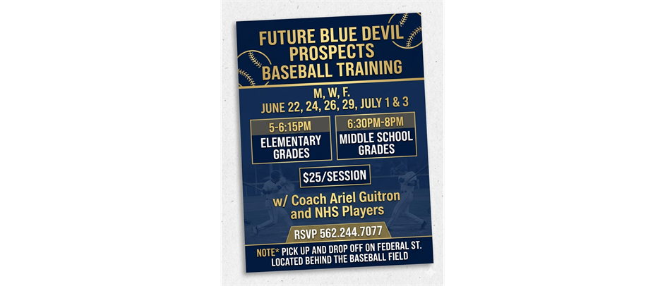 2026 Baseball clinics with NHS 